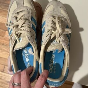 adidas Women's Athletic Shoes in Cream and Blue